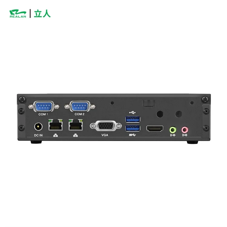 industrial computer control cabinet fanless mini pc rs232 rs485 6COM 4USB 2 LAN Dual NIC