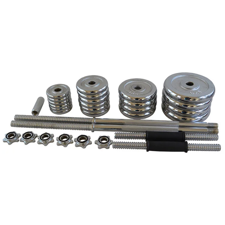 Free Weights 50 Kg 30kg 20kg chrome Kit De Mancuernas Barbell and Dumbbells Set Adjustable dumbbell