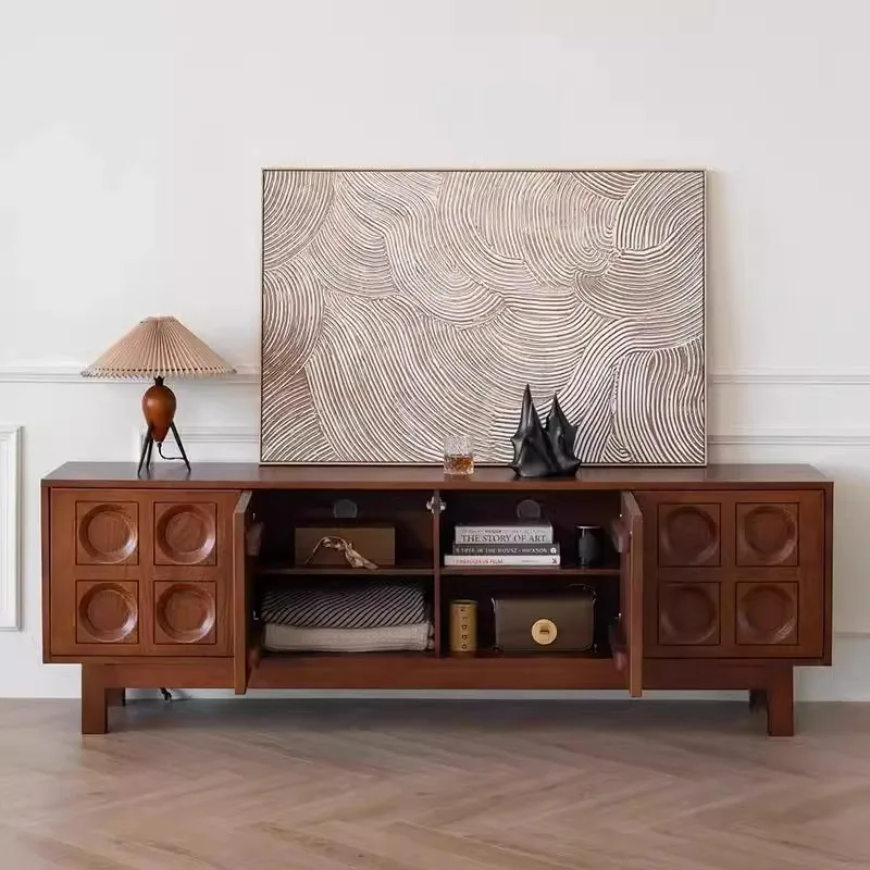 Home furniture customized simple modern storage cabinet wooden TV stand modern european TV cabinet for living room hotel