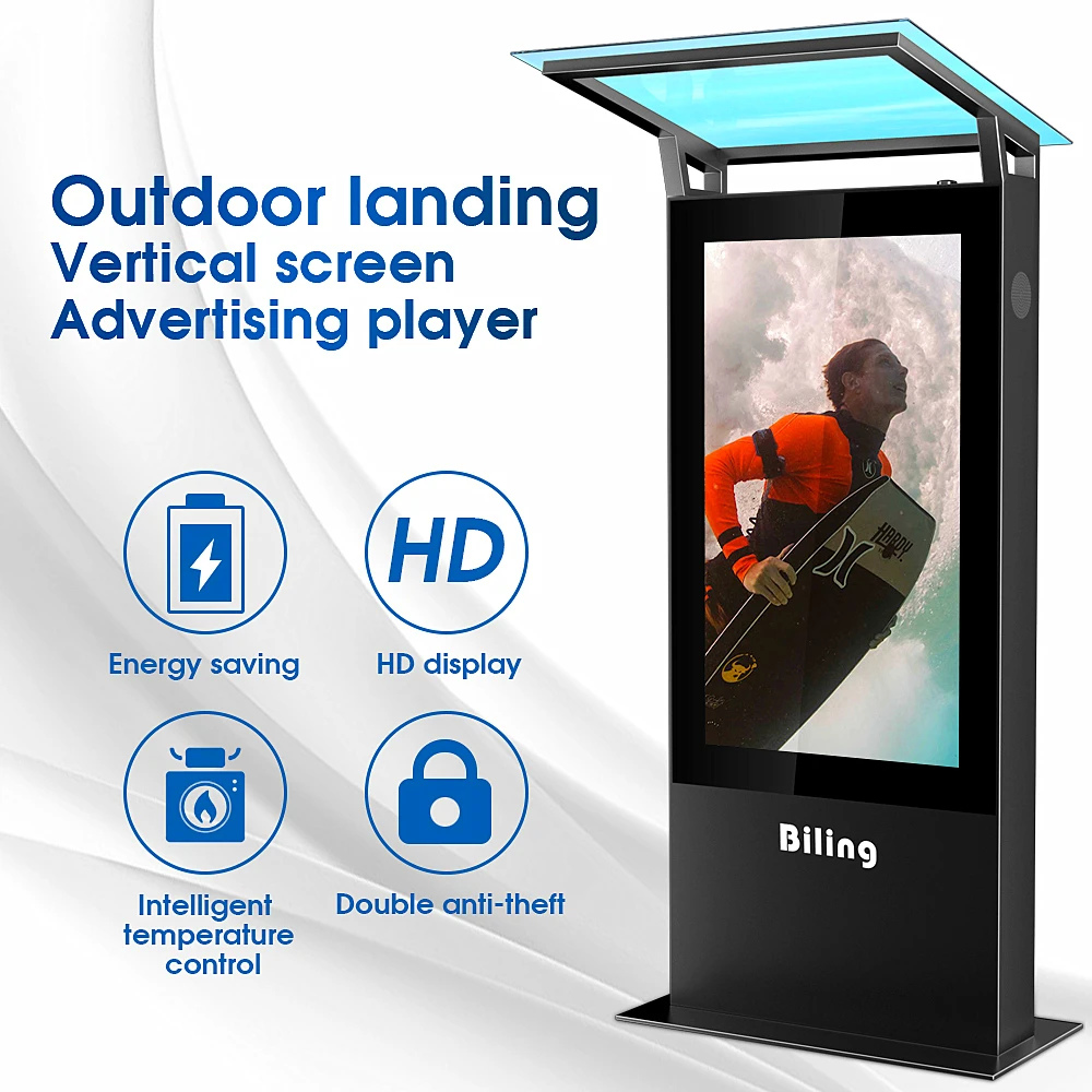outdoor kiosk enclosure cms digital signage software digital billboard outdoor double side