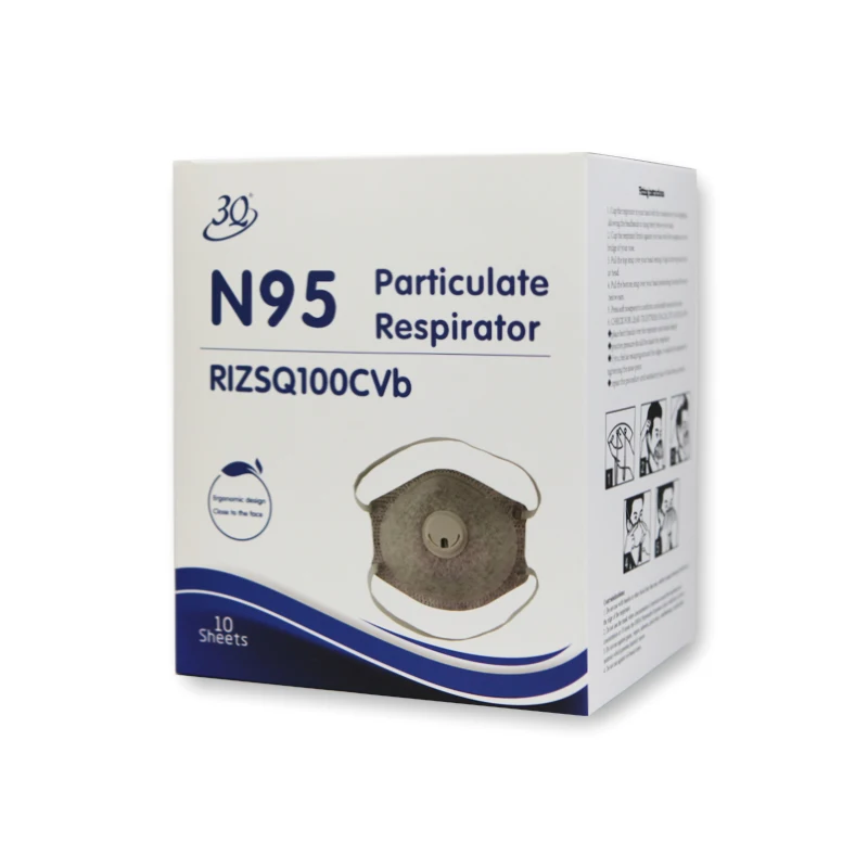 Sanqi NIOSH Approved Head Loop Cone Cup Shape Particulate Industrial Valved N95mask Disposable N95 Mask Respirator With Valve