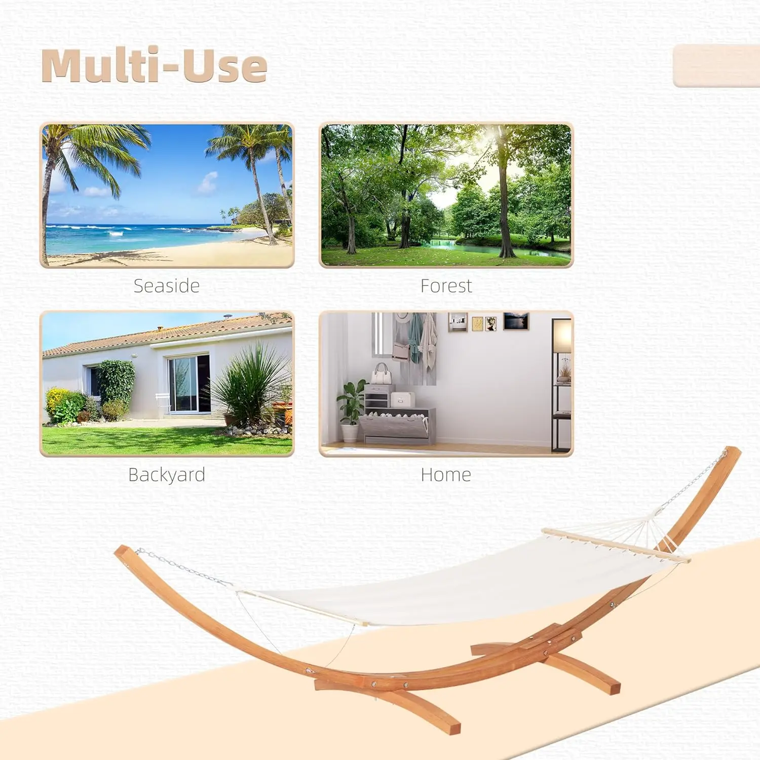swing hanging bed outdoor garden hammock with wooden stand