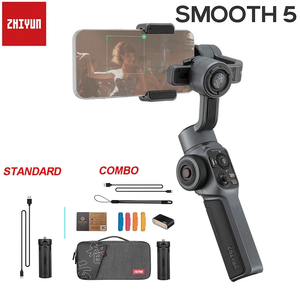 ZHIYUN Smooth 5 карданный телефон Ручной Стабилизатор 3-Axis смартфон разных цветов с шарнирным соединением для смартфона для iPhone/Samsung/Huawei/Xiaomi/Oneplus