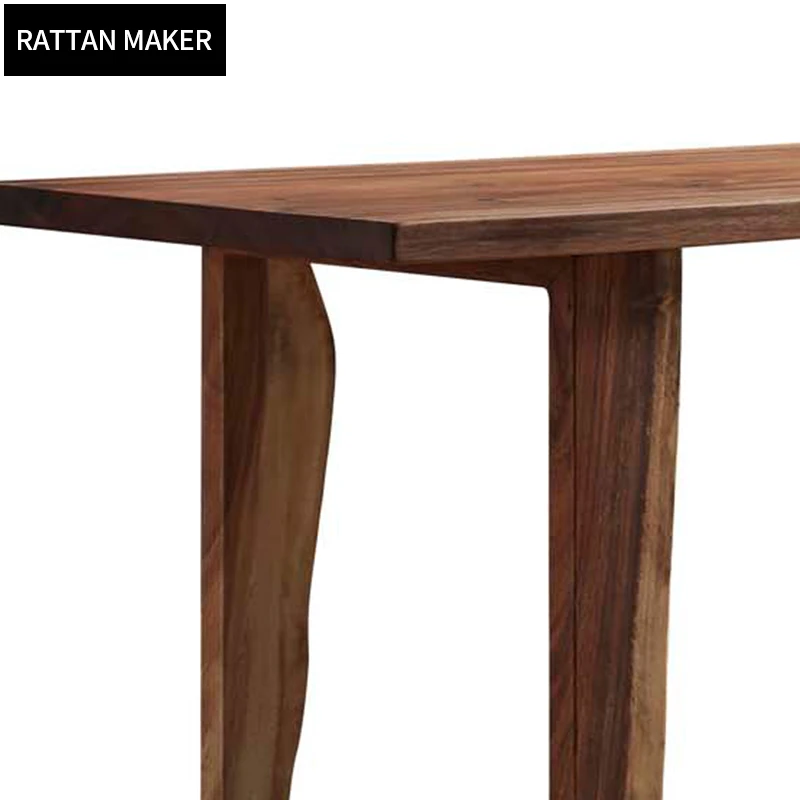 China supplier good quality walnut rustic bar restaurant epoxy resin dining table Customs