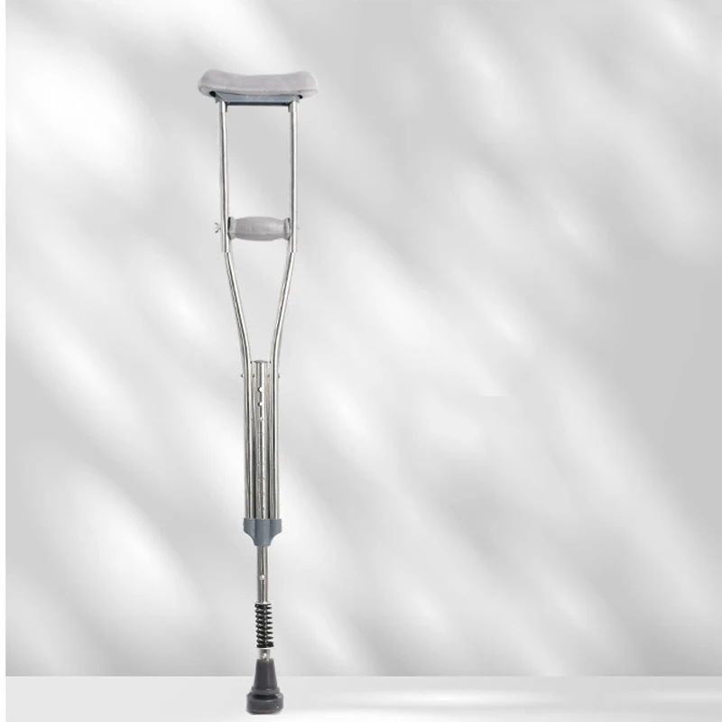 Wholesale Price Spring Shock Absorption Stainless Steel Armpit Crutches For The Disabled Elderly