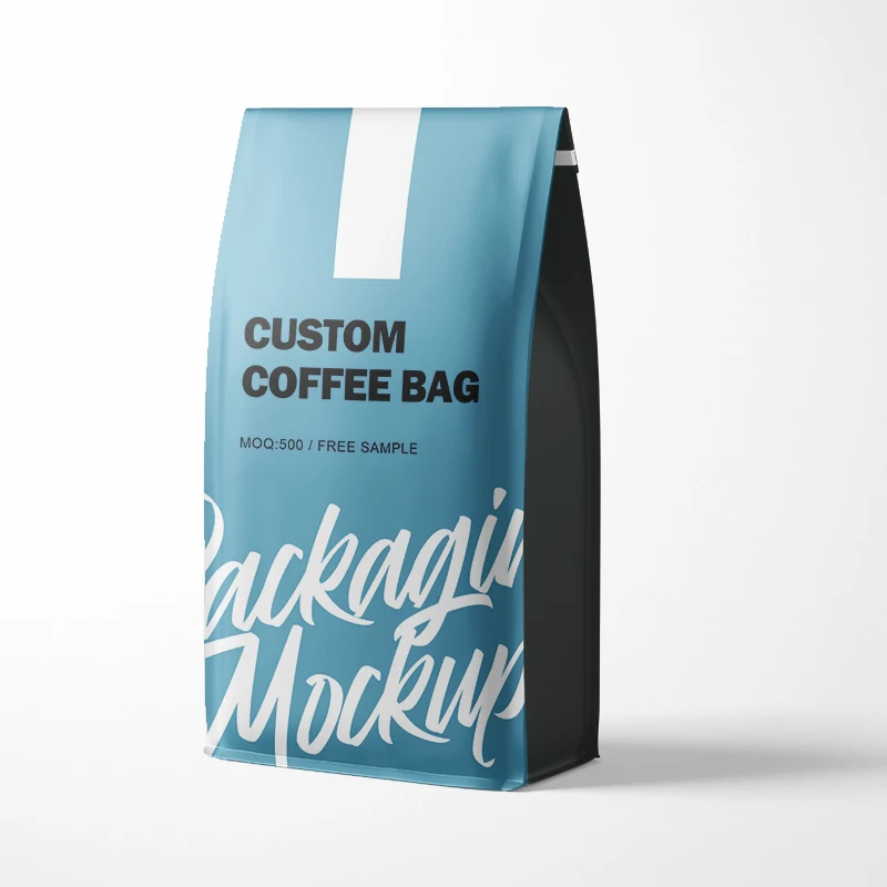 Индивидуальный дизайнерский бесплатный дизайн кофейных зерен сумка на молнии PET/PE/AL пластиковый боковый мешочек для упаковки кофе и