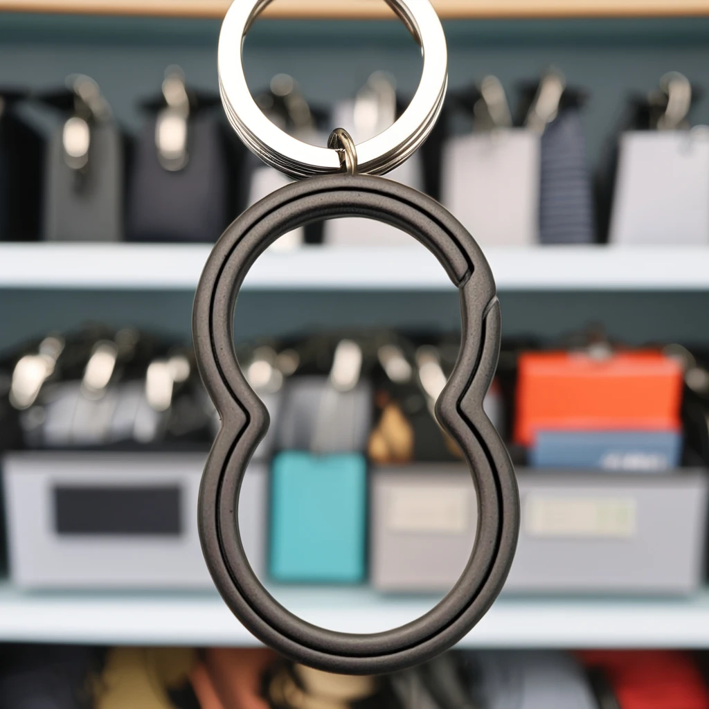 Gourd shaped luxury key chain 4 centimeters Titanium metal key chains cars Mountaineering portable metal key chains