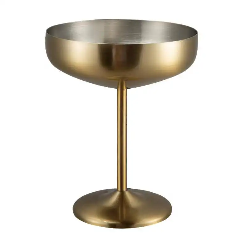 Bar drink ware 250ml stainless steel gold beer wine martell cup for restaurant