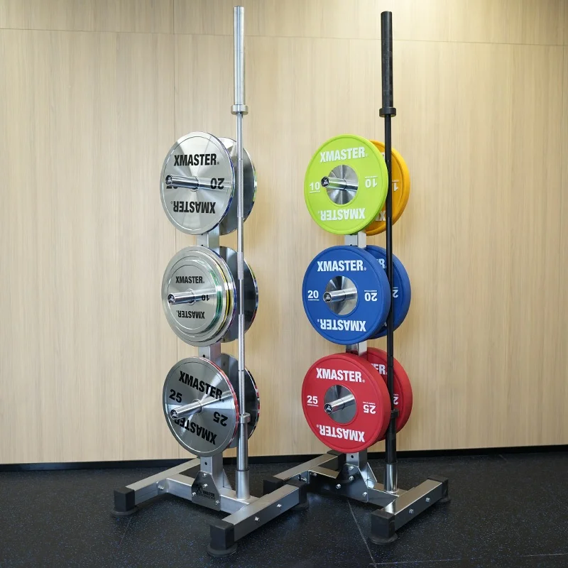 Best-selling OEM gym Weight Lifting weight plate Storage Rack with six pins