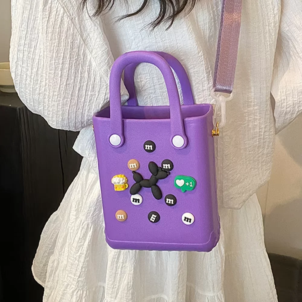 2024 Summer Rubber Handbag Fashion Waterproof Eva Beach Bag Silicone Baby Bag Small Bogg