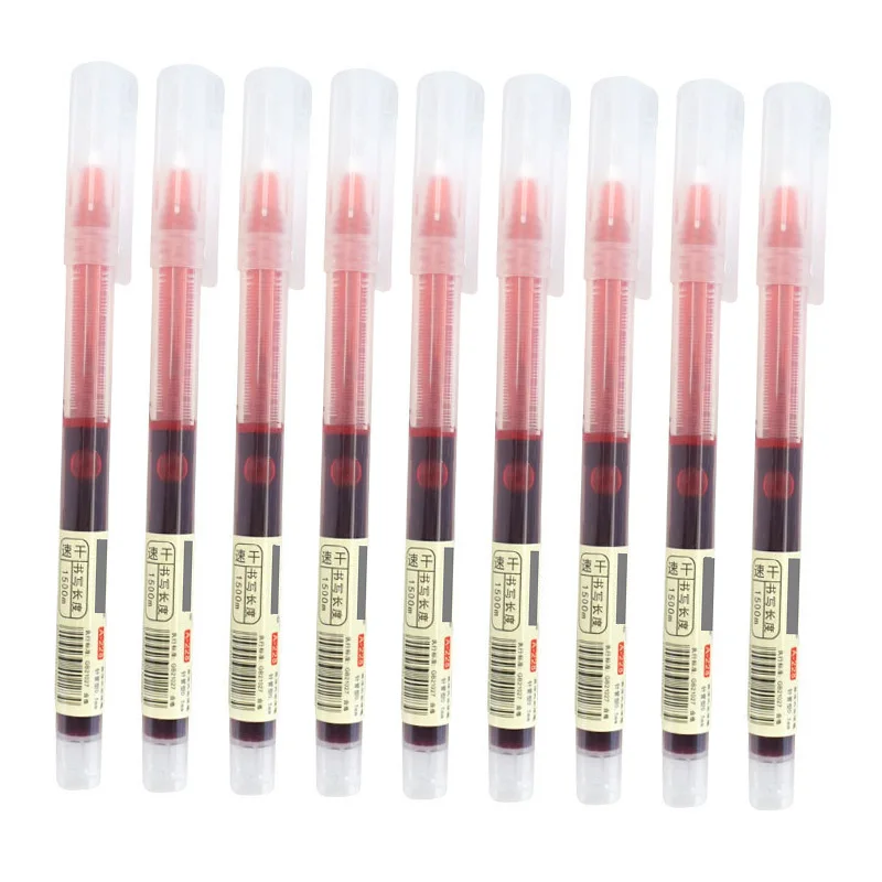 Straight Liquid Ink Rollerball Gel Pen 0.5MM Extra Fine Point Quick Dry Smooth Writing Large Capacity for School Business Office