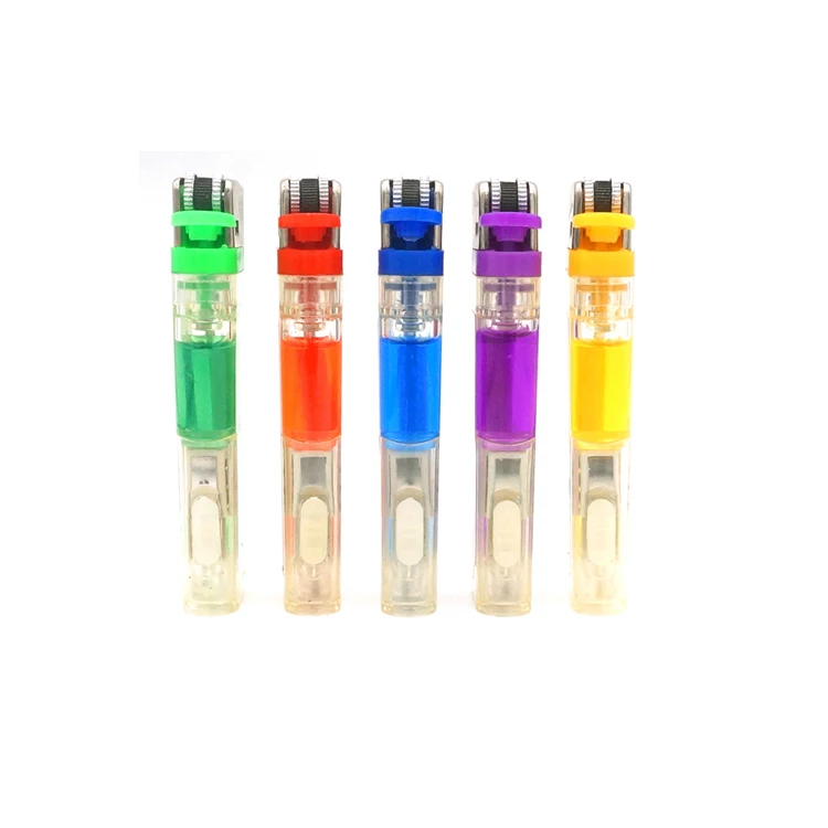 Transparent Color Flint LED Lighter Cakmak Refillable Butane Gas Lighters Custom Logo