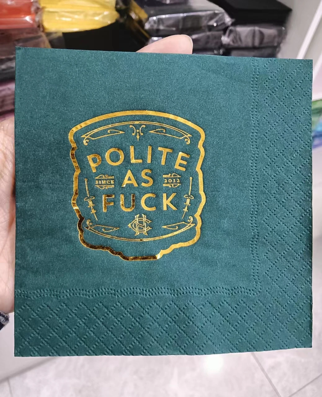 custom Virgin Wood Pulp printed disposable 1ply 2ply 3ply dinner napkin hotel restaurant personalized paper napkins