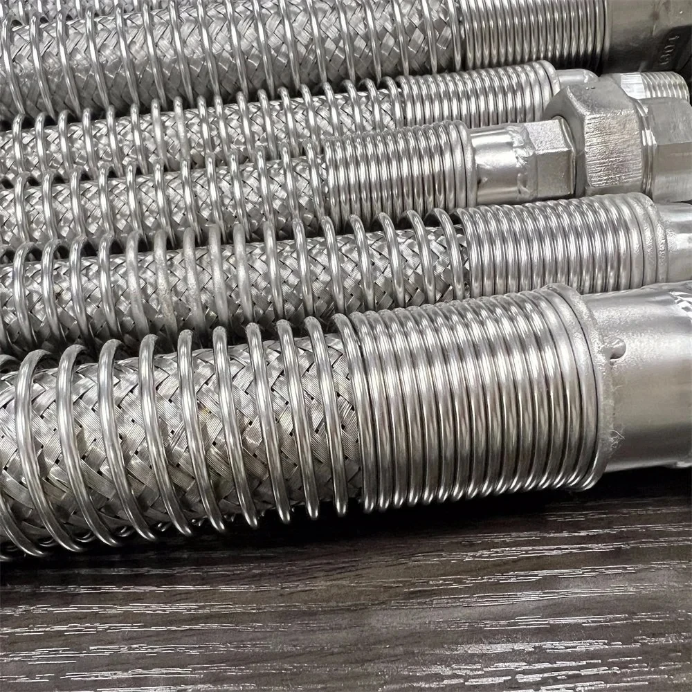 High quality 25mm 30mm stainless steel wire braided connector flexible metal hose pipe in kg