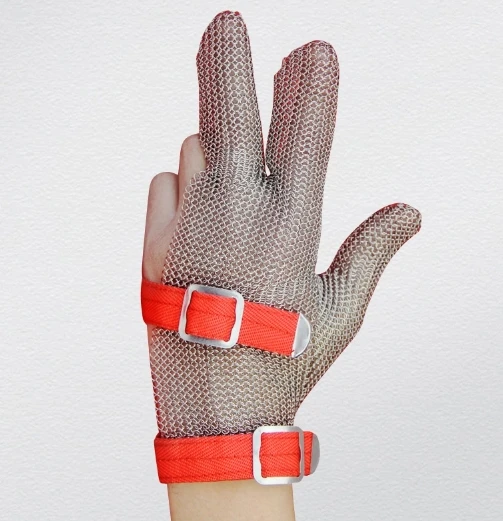 Meat Cutting Chainmail Metal Wire Mesh Butcher Gloves Cut Resistant Stainless Steel Gloves for Cutting