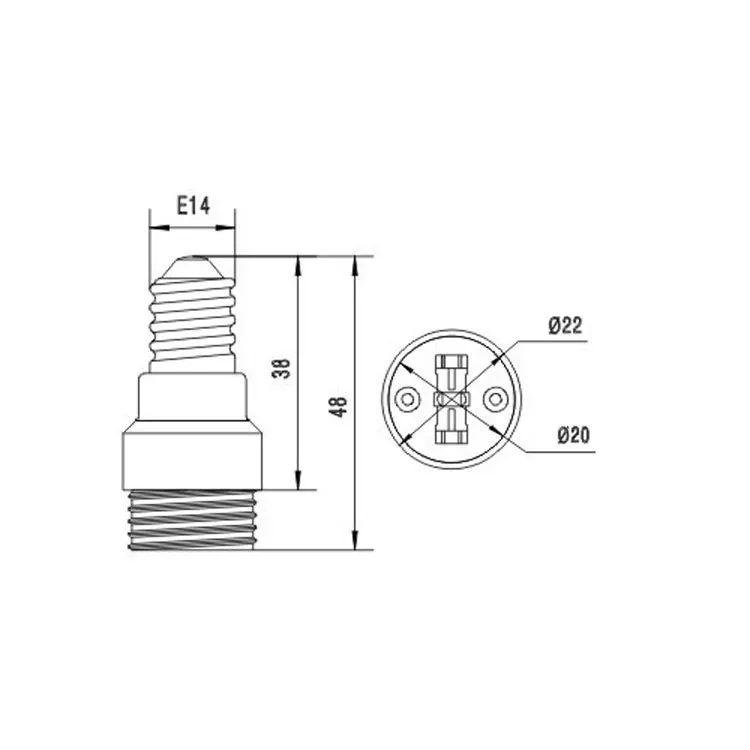 E14 to G9 ceramic lamp holder 250V  2A light porcelain sockets