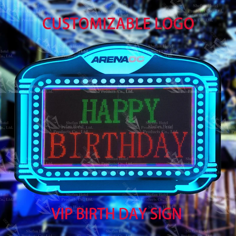 Wholesale Rechargeable Acrylic Night Club Bar Color Gradient Led Sign Board Led Bottle Presenter