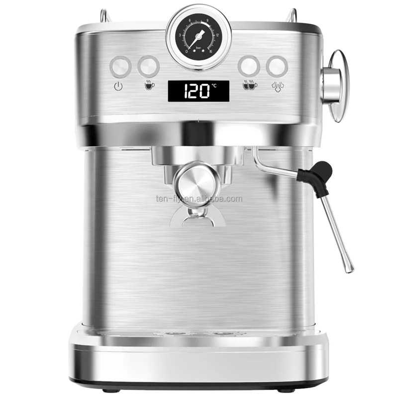 Tenfly Espresso Coffee Maker Factory Custom, Semi-automatic Italy Coffee Machine, Stainless Steel Home Espresso Machine