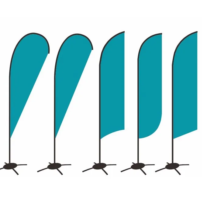 High quality polyester promotional advertising custom logo printed outdoor teardrop feather beach flags and banners