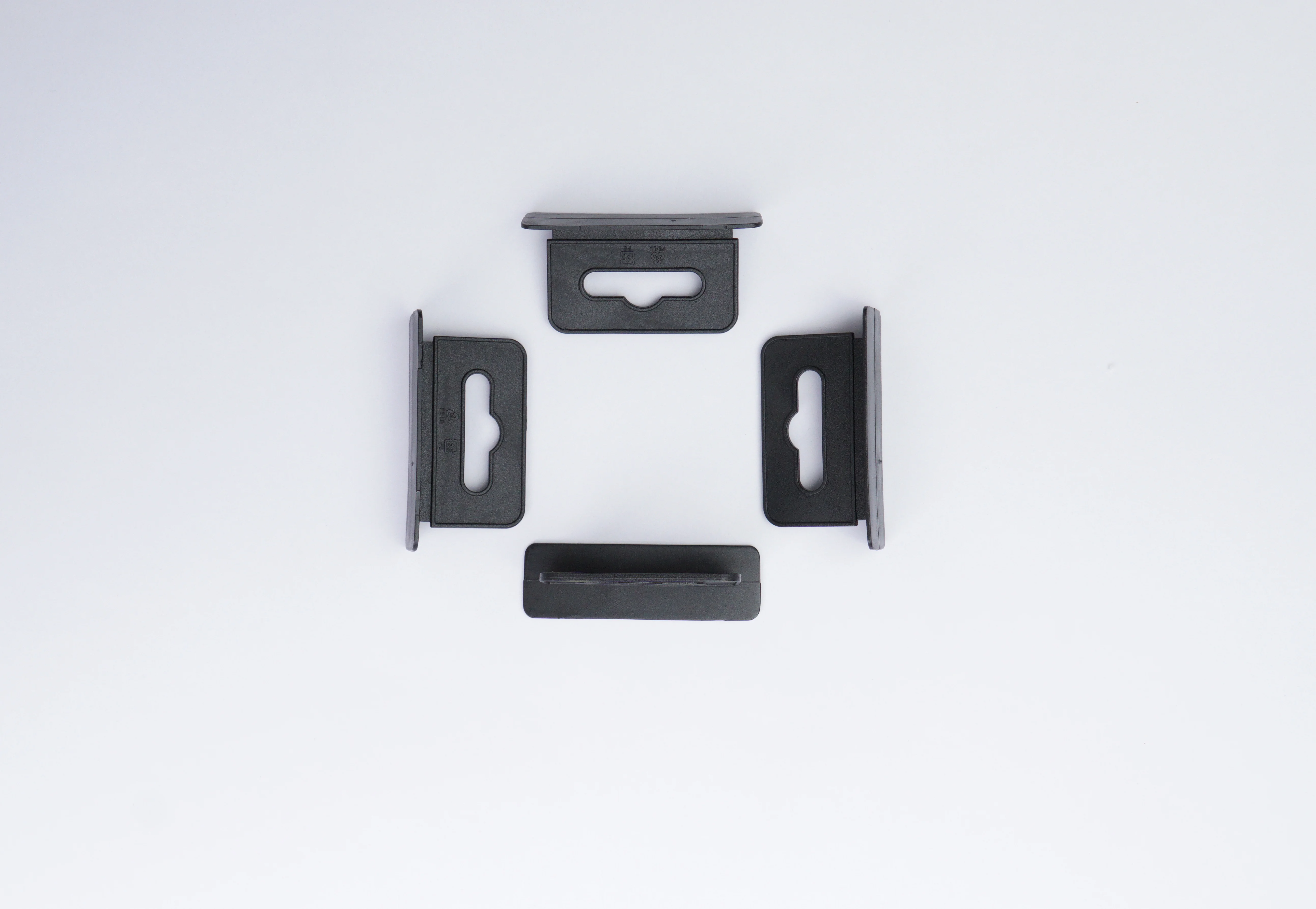 Black plastic European hole hook packaging hanger display hook for earphone box hook