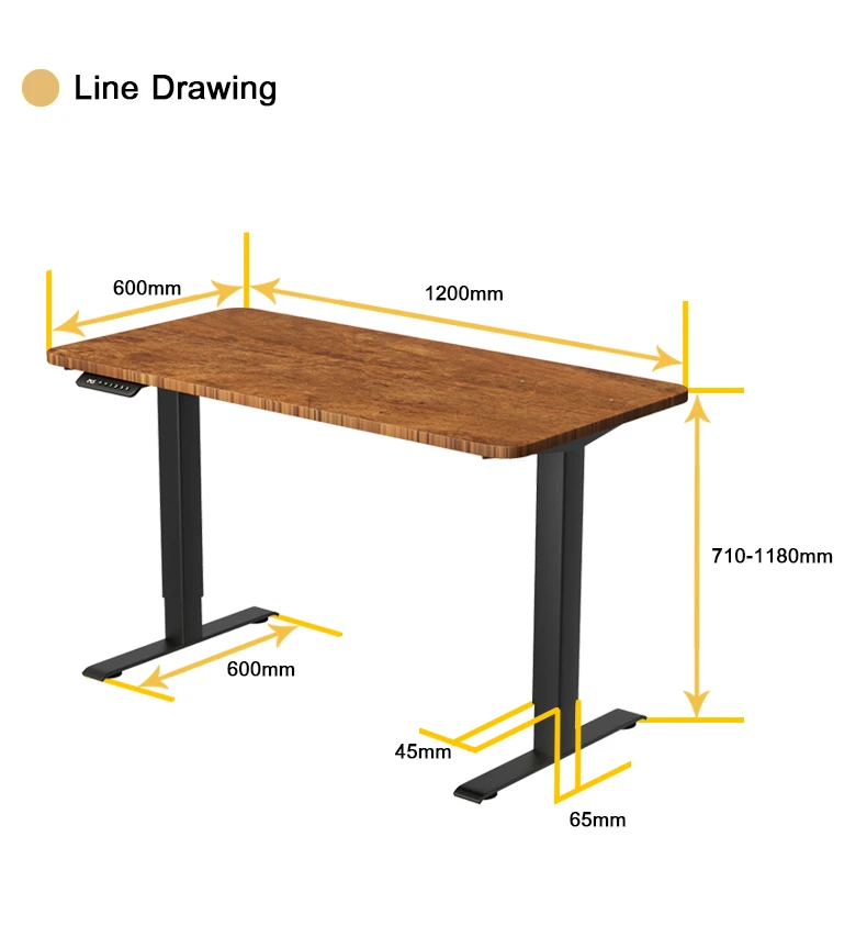 Дешевый эргономичный офисный стол AUKI с деревянной столешницей, регулируемый по высоте, Электрический столешница, эргономичный офисный стол