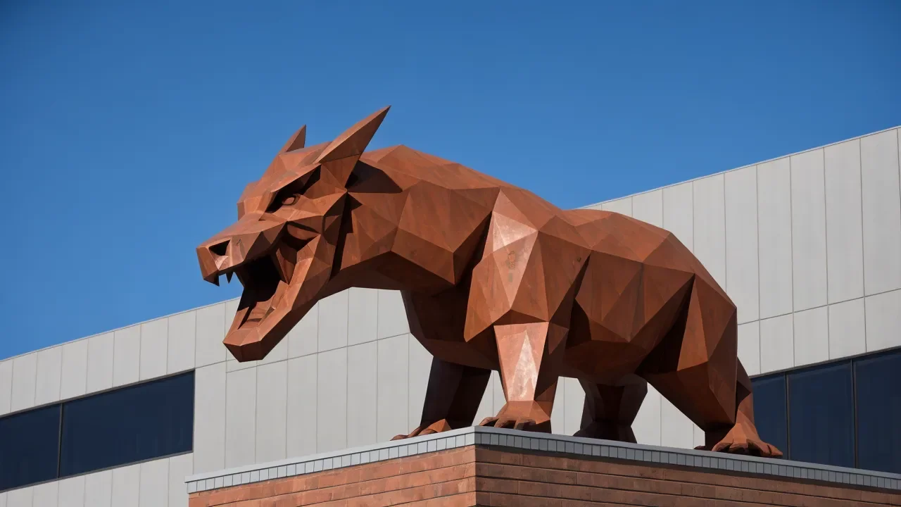 Outdoor garden metal cast iron large animal sculpture for sale