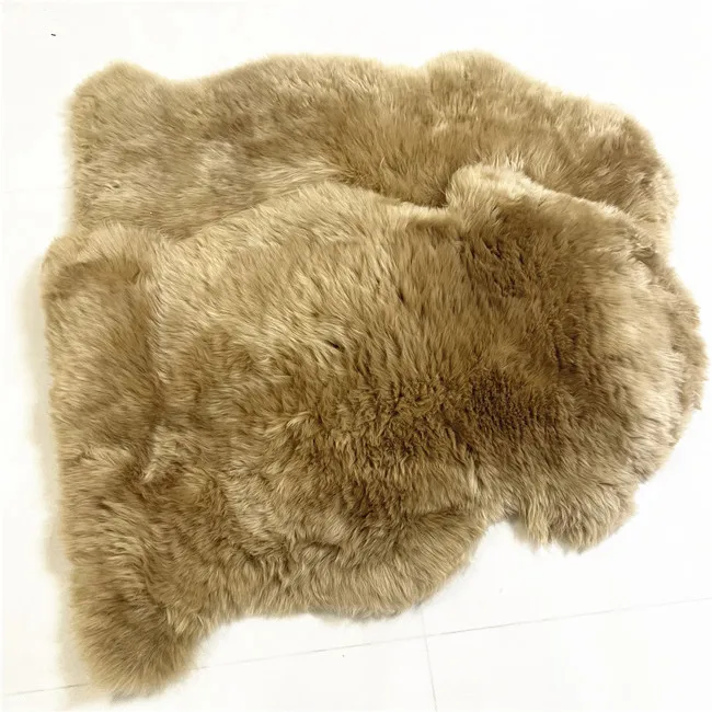 New colors natural brown Long Hair sheepskin Ivory Single Pelt