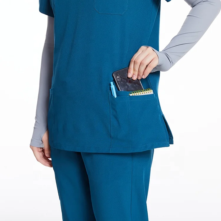 Custom Quick-dry Anti-static Scrubs Suits Hospital Uniforms Medical Nurse Uniform Top Jogger Pants Type Nurse Scrub Sets