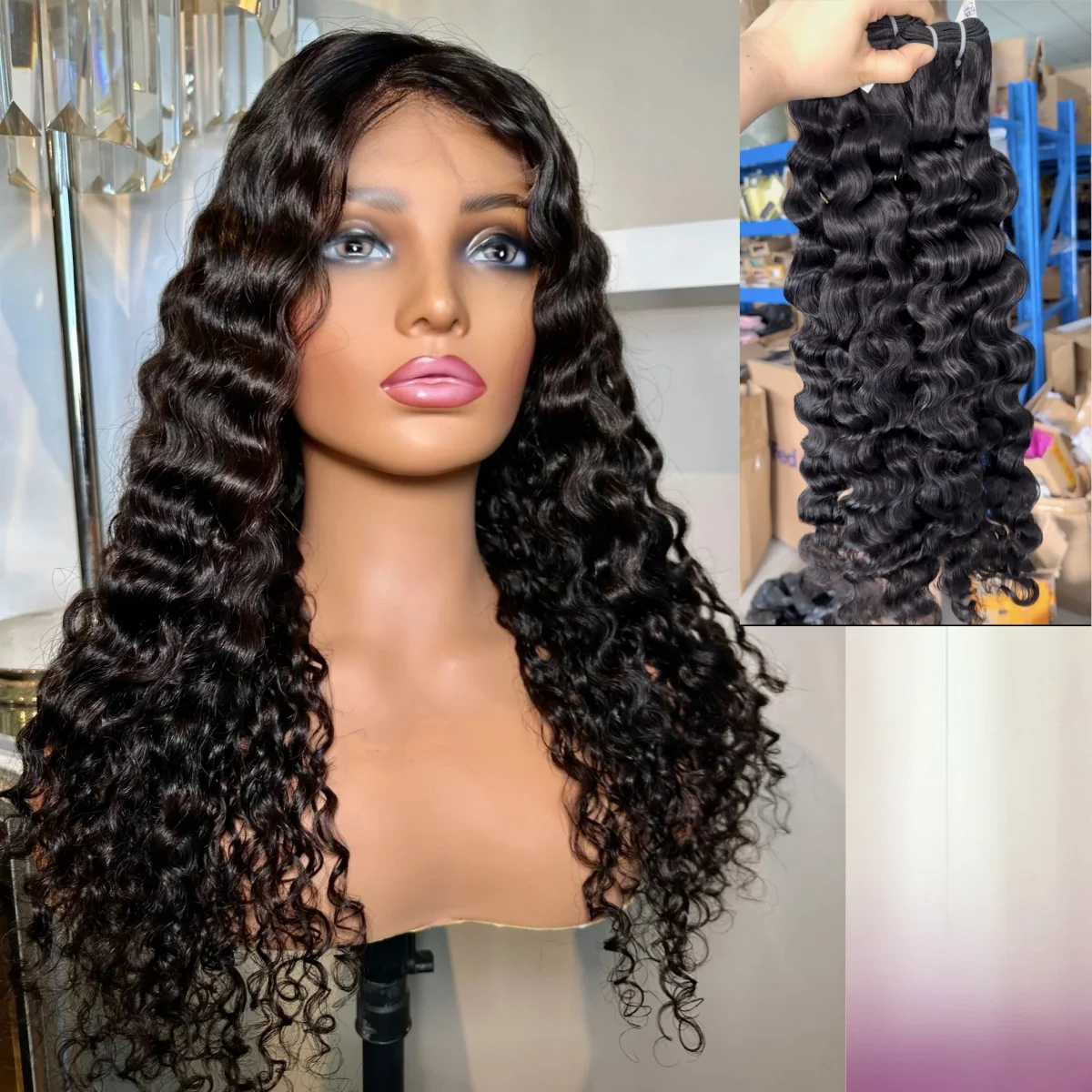 Raw Hair Indian Curly Hair Patterns Twisted Deep Curls Double Weft Natural Waves Raw Cambodian Human Hair