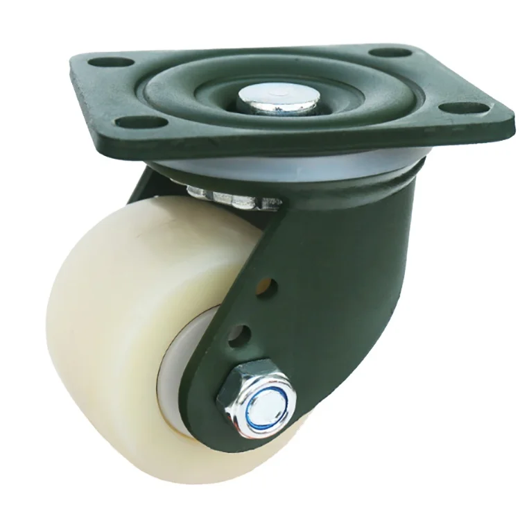 2.5' Extra Heavy Duty Rigid Swivel Brake Nylon Caster Wheel 750kg Forklift Container Load Capacity Steel Material OEM Support