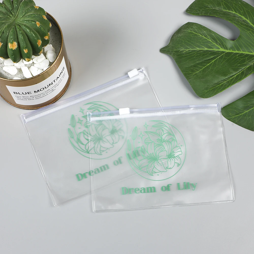 Custom Size Printed PVC Zip Packaging Bag Mini Ziplock PE Plastic Pack for Jewelry and Fashion Accessories