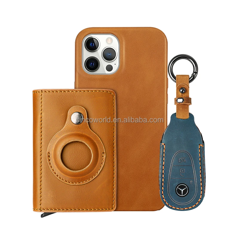 GRS custonization car logo leather folding key case cover manufacturer