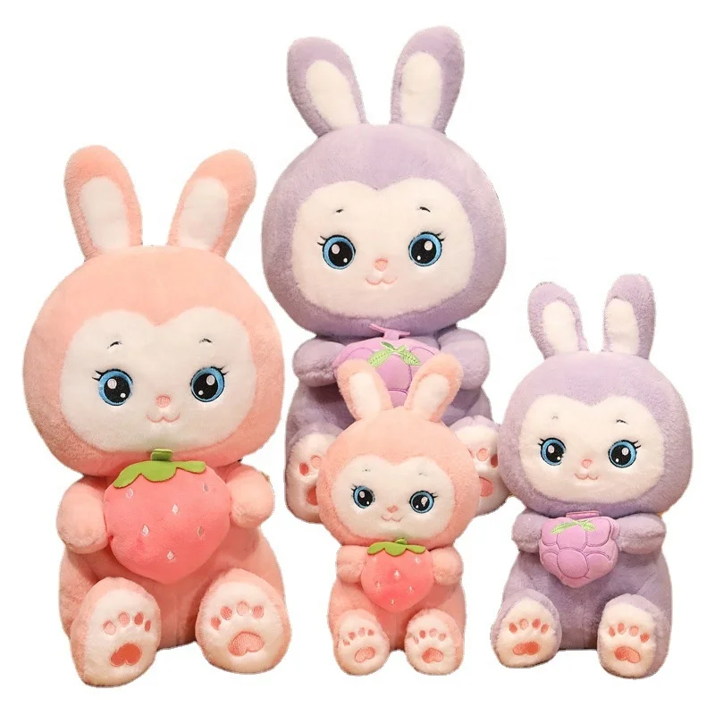 Wholesale nice quality customized rabbit animals plush stuffed toys with big eyes