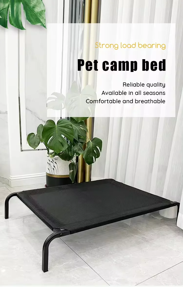 Portable Elevated Dog Bed for Dogs Summer Cooling Raised Outdoor Dog Bed