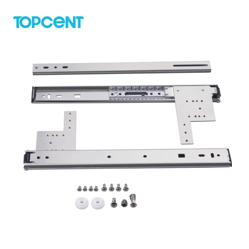 TOPCENT Factory Wholesale 35mm Single Extension pocket door Drawer slide/ TV cabinet pocket slide for Concealed Door Systems