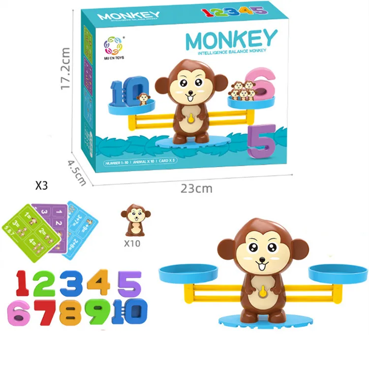 
New design kids educational kindergarten toys montessori monkey balance toy 