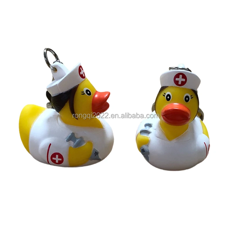 Милый пластиковый брелок для ключей медсестры желтый мягкий ПВХ 3D брелок с животными