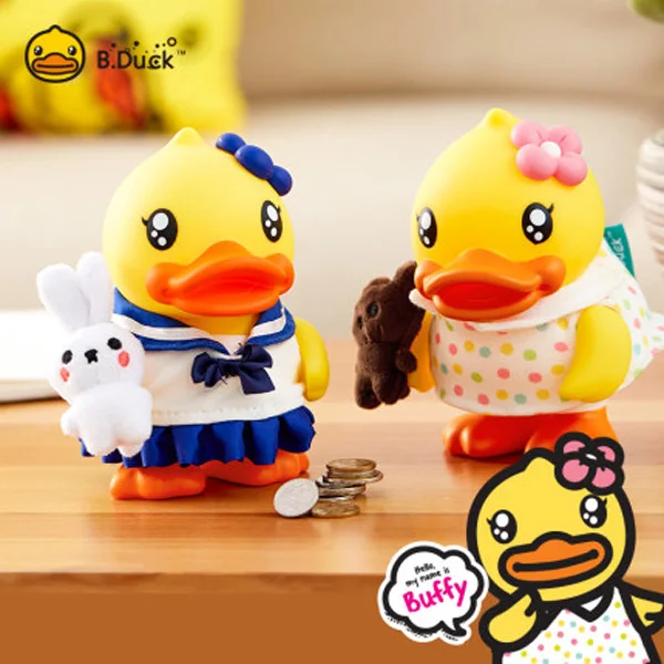 B. Утка пластиковая коробка для денег 16 см ПВХ Забавный и милый экономичный банк для детей подарок