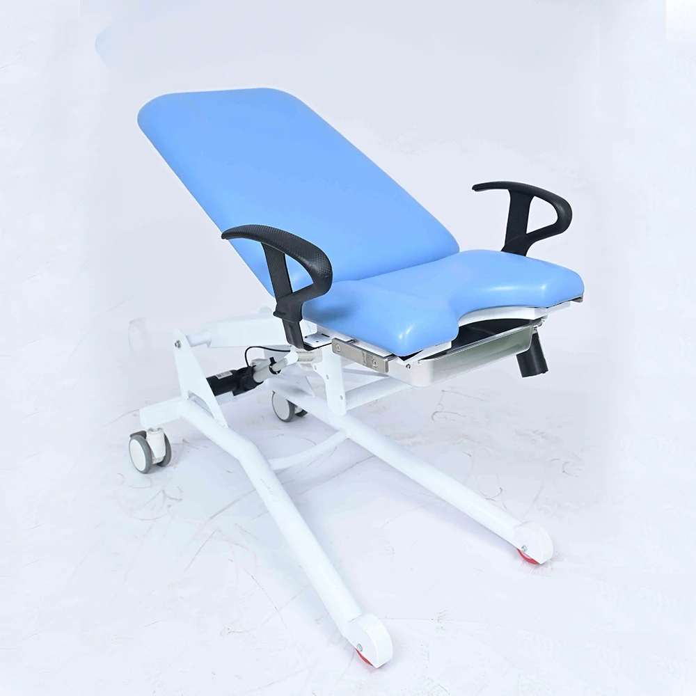 Ginee Medical Clinic Portable Obstetric Delivery Bed Gynecology Examination Chair Blue examination chair for hospital