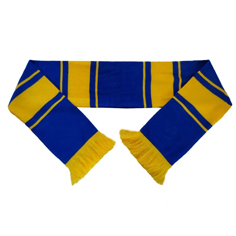 F03 cheap jacquard knitted double layers muffler sport club soccer football fan scarf