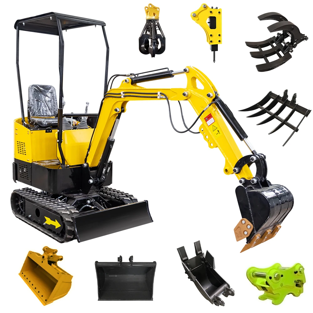 1 ton hydraulic crawler china made mini excavators
