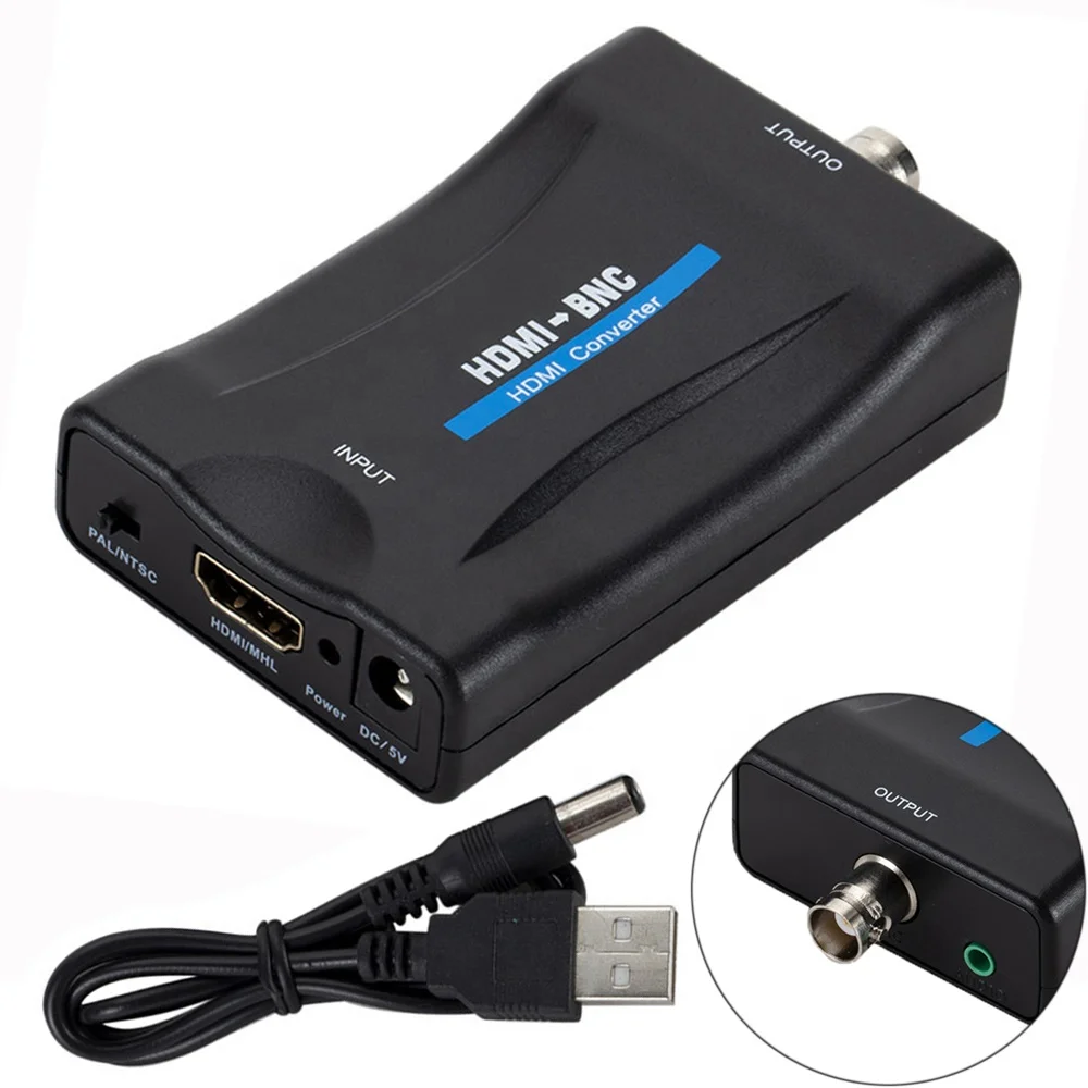 Television-converting Power Supply Signal Conversion Analog Digital TV Box HDMI To BNC  Adapter HDMI Converter