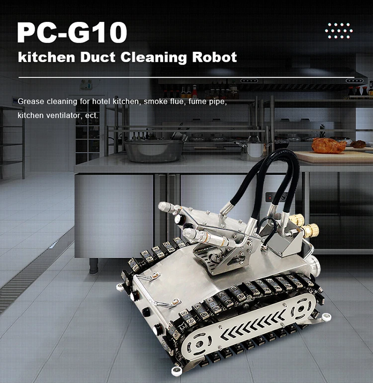 tube cleaner kitchen machine for restaurant kitchen exhaust duct cleaning equipment also for hoods fans purifiers PC-G10