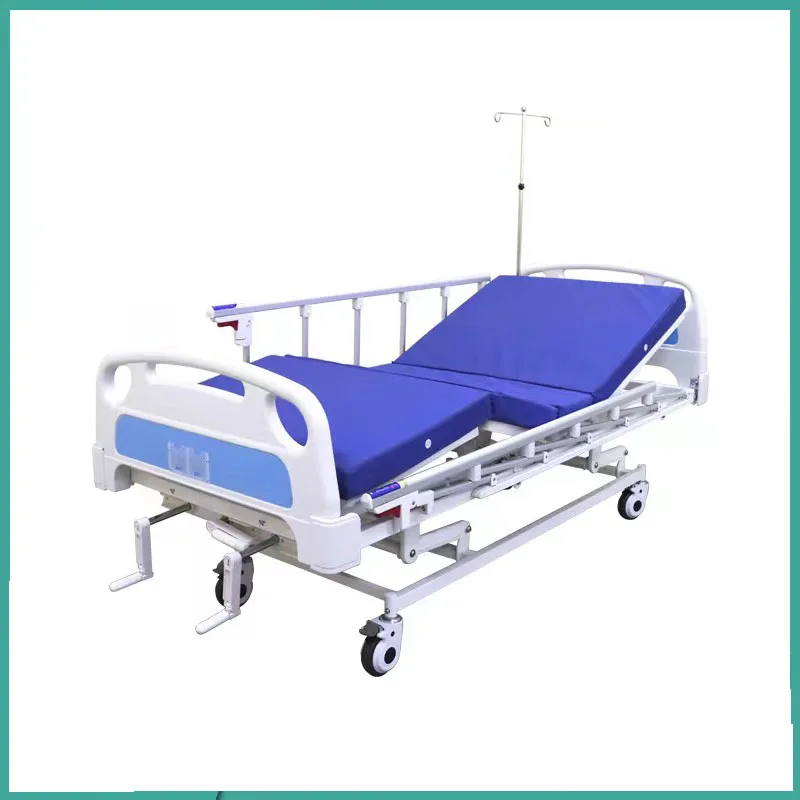 Hospital  Two Crank Swing  Bed   Patient Bed 3 Function Nursing Manual Medical Bed