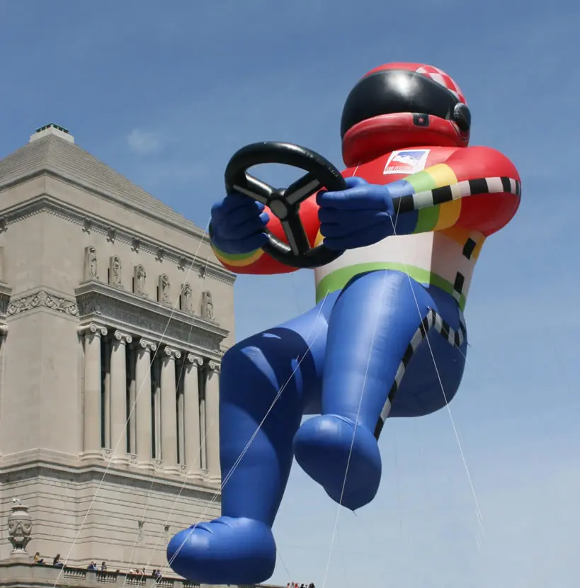 Huge 50ft inflatable Race Car Driver Parade Balloon for Indy 500 Festival in Indianapolis,Character Model Helium Parade Balloons