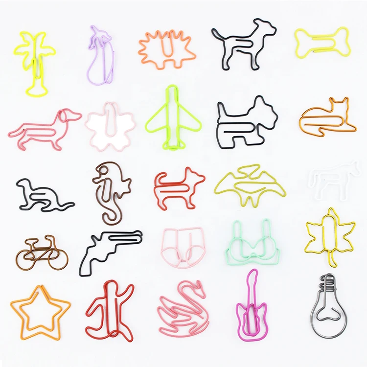 Custom Shape Eco Friendly Smooth Finish Purple Small Corner Rainbow Jumbo Giant Cute Flamingo Paper Clip Holder