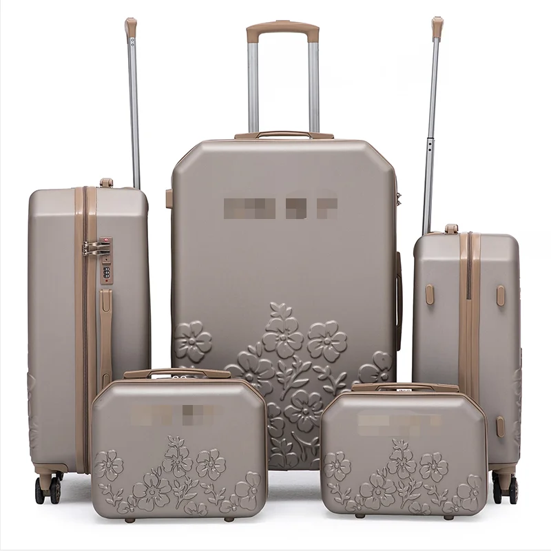 Factory Wholesale Great Quality12+14+20+24+28 inch Trolley Luggage Business Luggage Bag Big Capacity Carry-on Suitcase