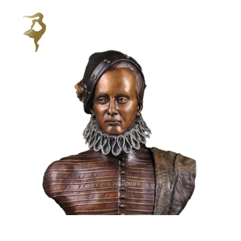Edward de Vere17 th Earl of Oxford Bronze Bust  Author of the Plays Attributed to Shakespeare