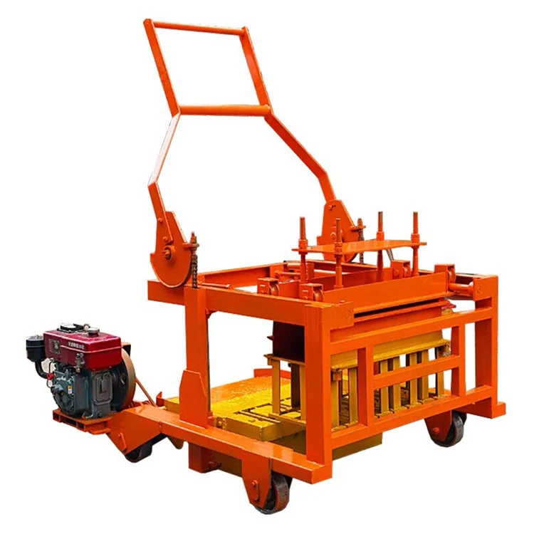 QT4-45 Diesel moving  block machine factory  multi-functional brick making machine