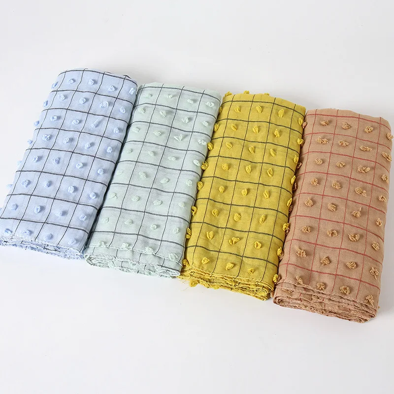 2020 New Arrival Wholesale Candy-colored Hot PomPom Scarf Hijab Cotton Lady Hijab